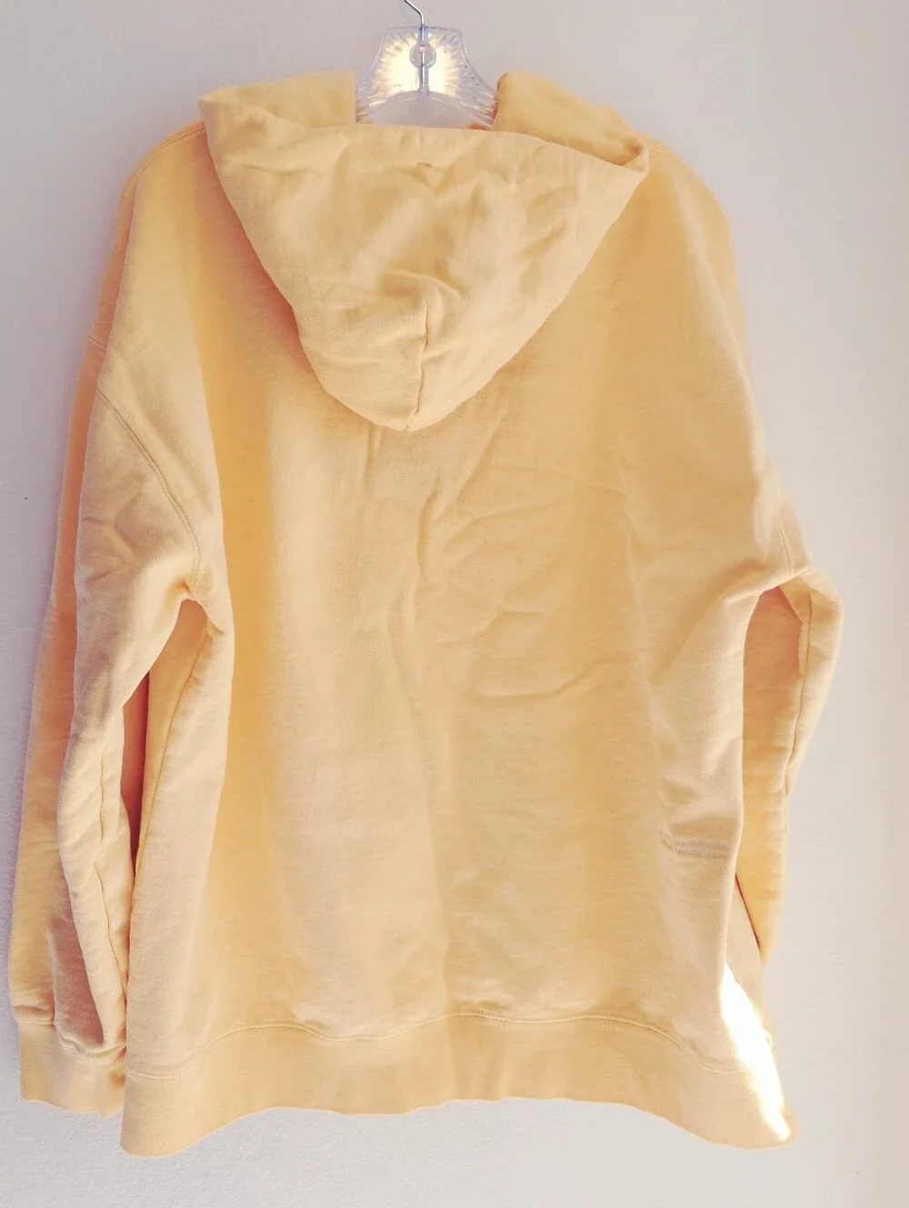 Soft Yellow XL Embroidered Mickey Pullover Hoodie